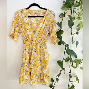 Yellow floral sundress